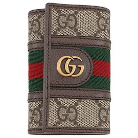 Portachiavi Gucci Beige GG Supreme Web Ophidia