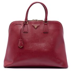 Borsa Prada Red Extra Large Saffiano Lux Promenade