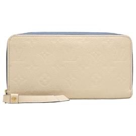 Louis Vuitton Zippy Long Wallet Beige Monogram Empreinte