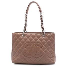 Chanel Brown Caviar Grand Shopping Tote
