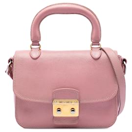 Miu Miu Madras Handtasche aus rosa Ziegenleder
