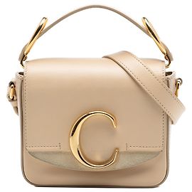 Borsa Chloé Beige Mini Calfskin C Satchel
