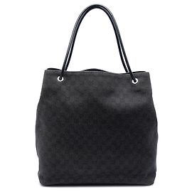 Gucci Gray Large GG Denim Gifford Tote