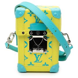 Louis Vuitton Yellow Monogram Taurillon Playground Vertikaler Trunk Wearable Wallet