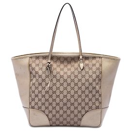 Borsa Tote Bree in tela GG beige e pelle Gucci