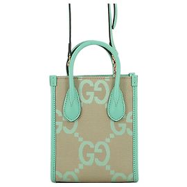 Borsa Satchel Gucci Beige Mini Jumbo GG Canvas Interlocking G