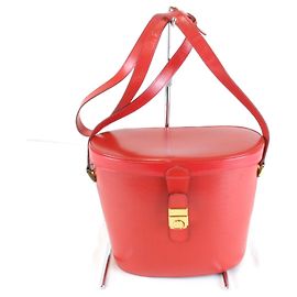 Borsa a tracolla in pelle rossa Gucci