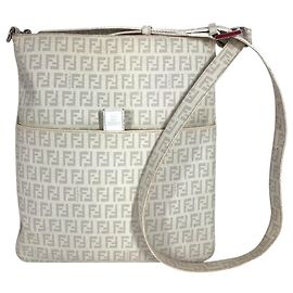 Borsa a tracolla Fendi White Zucchino Logo