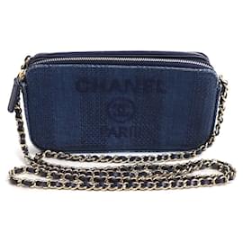 CHANEL Deauville Chain Clutch Schultertasche