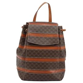Céline Celine Vintage Macadam Canvas and Leather