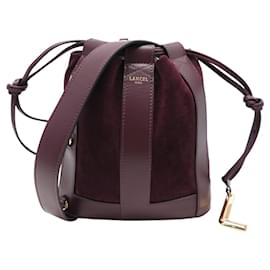 NUEVO BOLSO CESTO LANCEL ELLES A13359 S DE GAMUZA Y CUERO