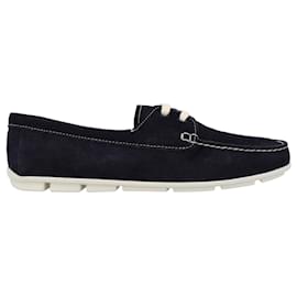 Prada Loafer aus Wildleder in Schwarz Damenschuhe
