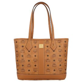 MCM Neuer Liz Shopper Small in Visetos in Beige Monogram Handtasche Damen