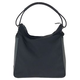 Borsa a una spalla in nylon e pelle Gucci
