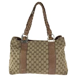 Borsa Tote Gucci in tela GG Bamboo e pelle