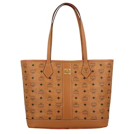 MCM Neuer Liz Shopper Medium en Visetos beige Monogram sac à main pour femme