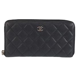 Portafoglio Lungo Chanel in Pelle con Logo Coco Matelassé