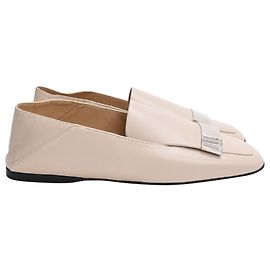 Sergio Rossi SR1 Convertible Loafers aus beigem Lammleder