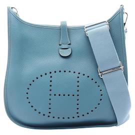 Bolsa de ombro Hermes Evelyne 3 Trois PM Blue Jean - Hermès