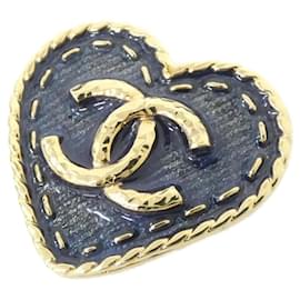 Spilla Chanel ABC729 Blu e Oro