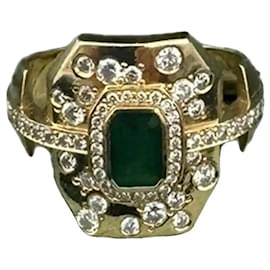 Kimai Ring 18k Gelbgold Smaragd und Diamant - Autre Marque