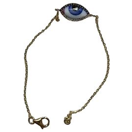Autre Marque Lito Bracciale Petit Blue Evil Eye in Oro Giallo e Zaffiri
