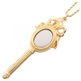 Collana Christian Dior con motivo specchio placcato oro