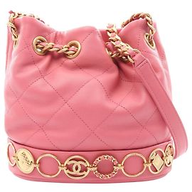 Borsa a tracolla Chanel Matelassé in agnello rosa