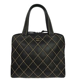 Borsa Chanel Surpique Zip Around in pelle trapuntata Medium