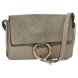Borsa a tracolla Chloe Faye in pelle e scamosciato Small - Chloé
