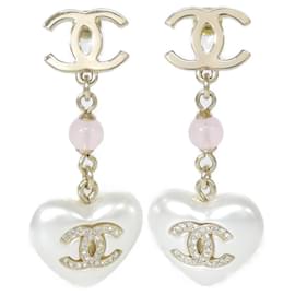 Orecchini pendenti Chanel Oro e Rosa