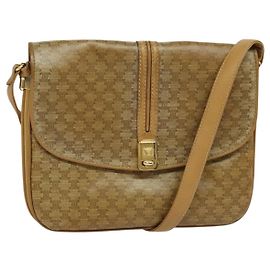 Céline Celine Vintage Macadam Canvas and Leather