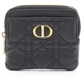Monedero de cuero negro Christian Dior