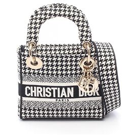 Christian Dior Dior LADY D-LITE Mini Handtasche Houndstooth
