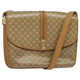 Céline Celine Vintage Macadam Canvas and Leather