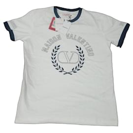 T-shirt in cotone bianca Valentino Maison Logo