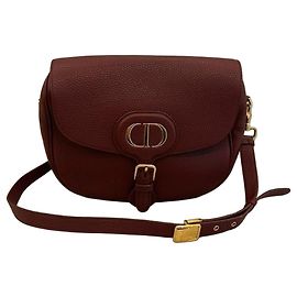 Dior Borsa a tracolla in pelle bordeaux