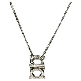 Collana Salvatore Ferragamo Gancini in metallo Argento Autentica am11734V
