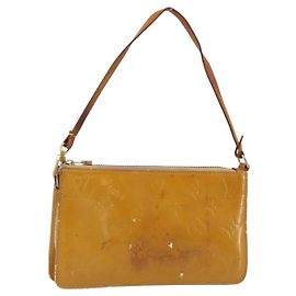 LOUIS VUITTON Monogram Vernis Lexington Pouch Bege M91010 LV Auth 184160