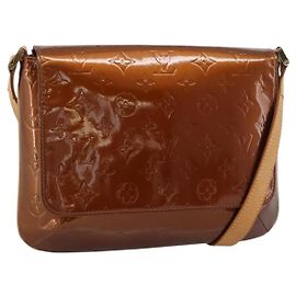 LOUIS VUITTON Monogram Vernis Thompson Street Bag Bronze M91124 LV Auth 184211