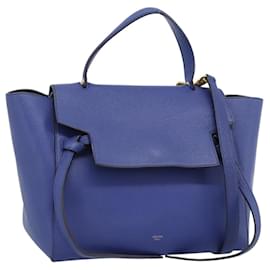 Borsa cintura CELINE Hand Bag in pelle 2way Blu Oro Auth 183709M - Céline