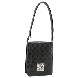 LOUIS VUITTON Damier Vernis Club Bag Green Petrol blue M92128 LV Auth ka4633