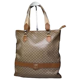 Sac cabas Vintage Celine Macadam Canvas Tan Beige Or - Céline