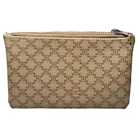 Vintage Celine C Monogram Canvas Pouch Beige Brown - Céline