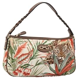 Borsa Salvatore Ferragamo Gancini Pattern Animalier in Tela Multicolore Autentica 182618A