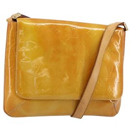 LOUIS VUITTON Monogram Vernis Thompson Street Bag Beige M91301 LV Auth 182002