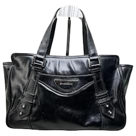 Borsa Tote in Pelle Vintage Givenchy Nera Argento