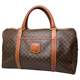 Céline Borsa Bowling in Tela Macadam Vintage Celine Marrone Tan