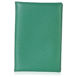 Hermès Kartenetui Vert Vertigo Epsom Calvi