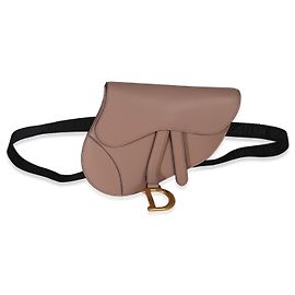 Pochette Saddle in pelle di vitello rosa Christian Dior